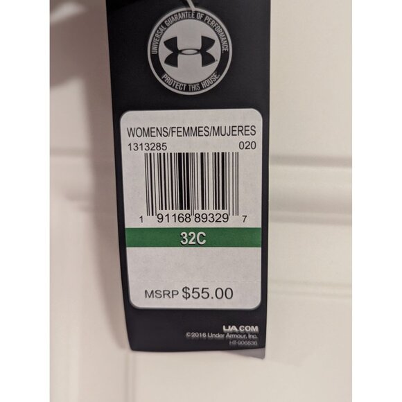 Under Armour Armour Bra Womens High-Impact Sports Bra 32C Black & Gray Adjustabl - Picture 2 of 5